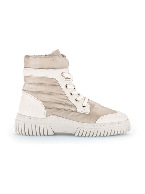 Baskets montantes  en cuir - Kiabi