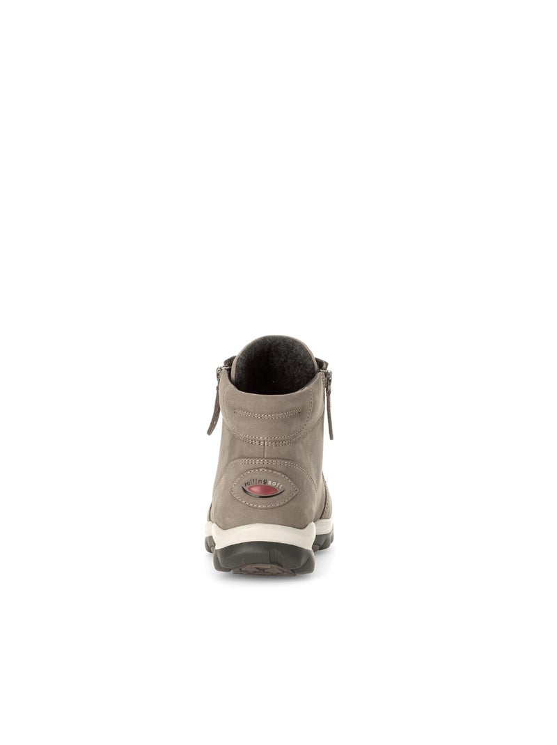 Baskets montantes  en cuir Beige - Kiabi