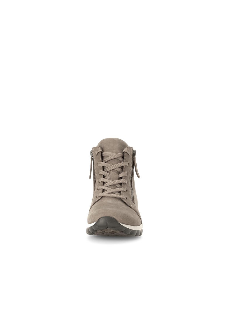 Baskets montantes  en cuir Beige - Kiabi