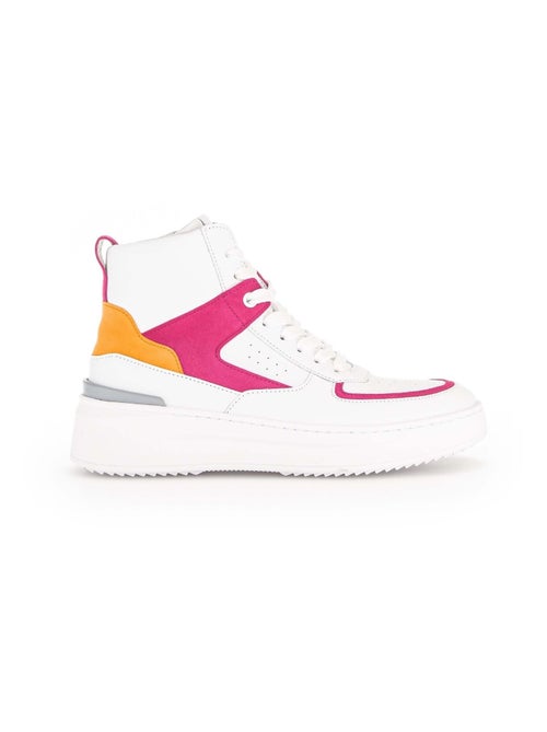 Baskets montantes  en cuir - Kiabi