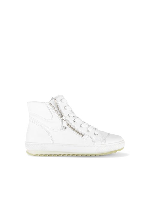 Baskets montantes  en cuir - Kiabi