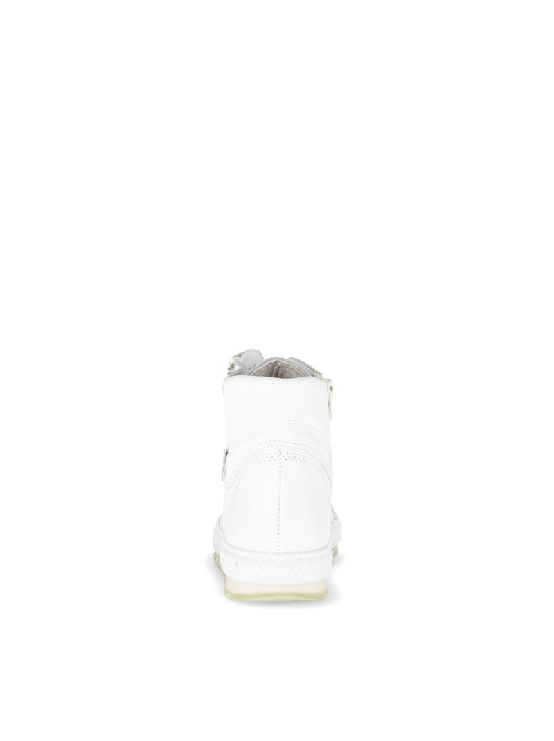 Baskets montantes  en cuir Blanc - Kiabi
