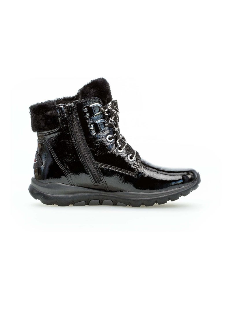 Baskets montantes  en cuir Gabor Noir Noir - Kiabi