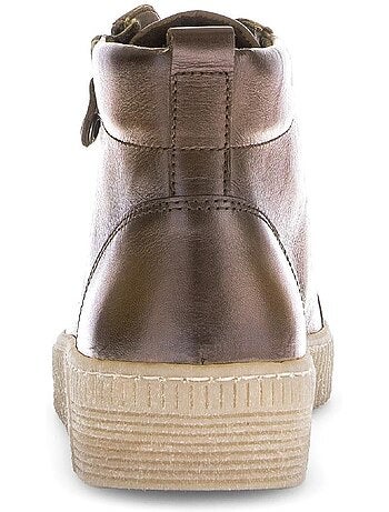 Baskets montantes en cuir lisse