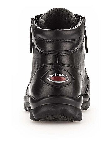 Baskets montantes en cuir lisse