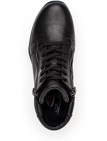 Baskets montantes en cuir lisse