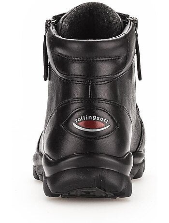 Baskets montantes en cuir lisse