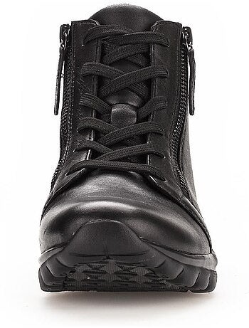 Baskets montantes en cuir lisse