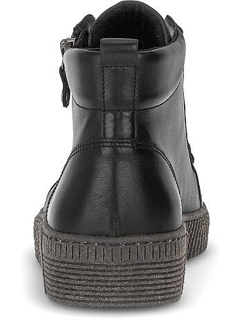Baskets montantes en cuir lisse