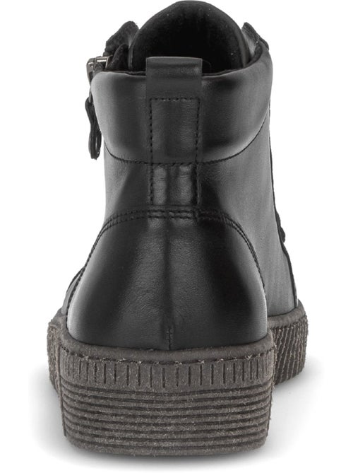Baskets montantes en cuir lisse - Kiabi Baskets montantes en cuir lisse - Kiabi