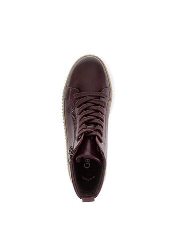 Baskets montantes en cuir lisse