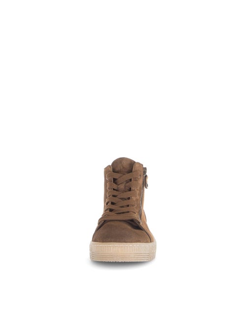 Baskets montantes  en cuir - Kiabi