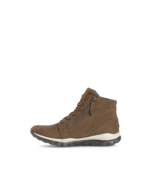 Baskets montantes  en cuir - Kiabi