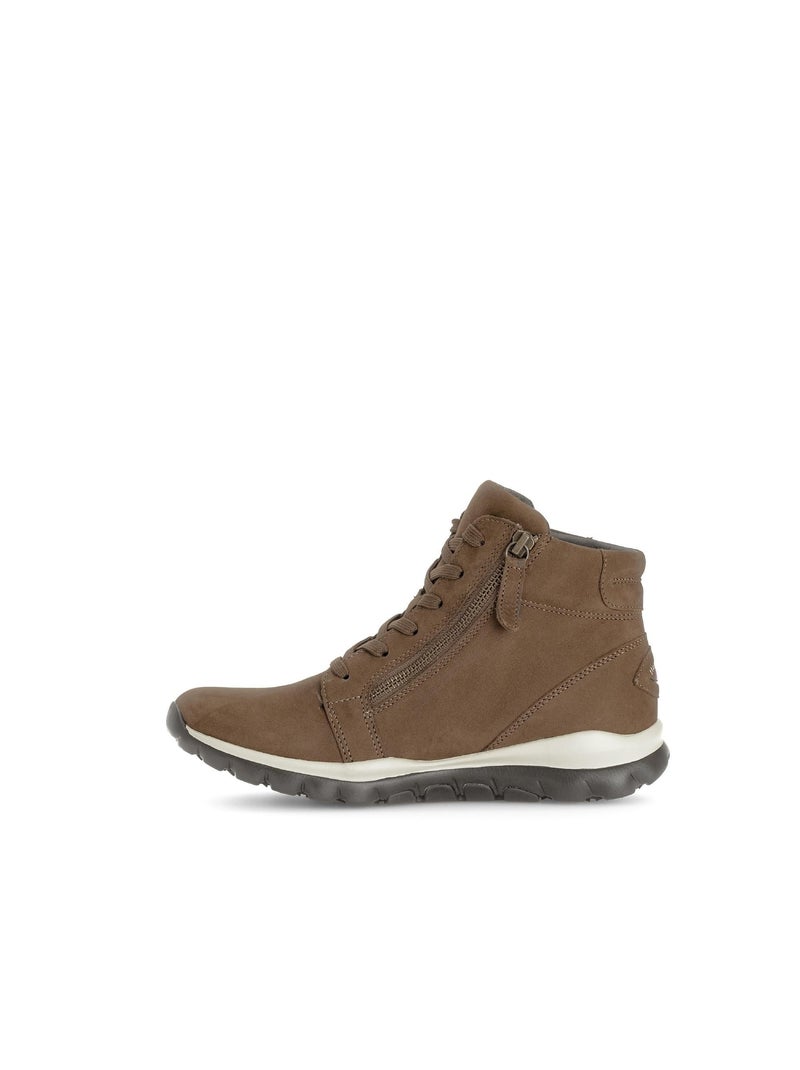 Baskets montantes  en cuir Marron clair - Kiabi