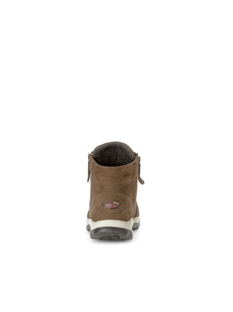 Baskets montantes  en cuir Marron clair - Kiabi