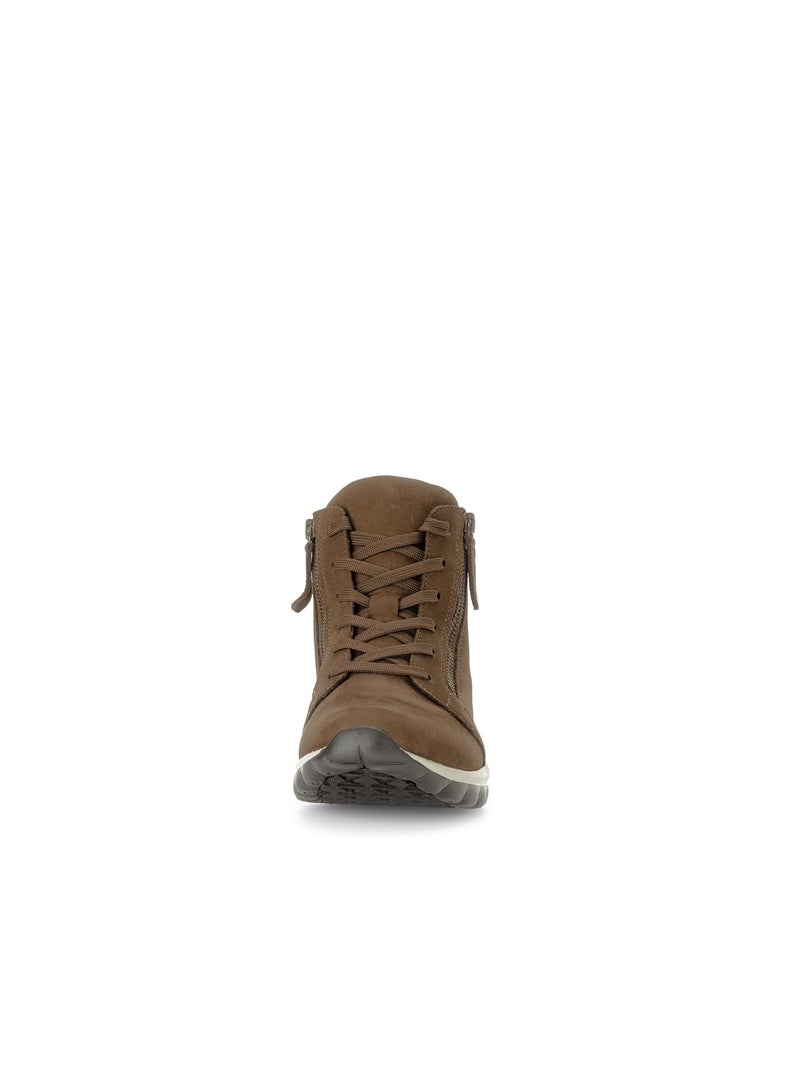 Baskets montantes  en cuir Marron clair - Kiabi