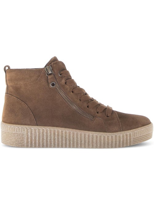 Baskets montantes  en cuir - Kiabi
