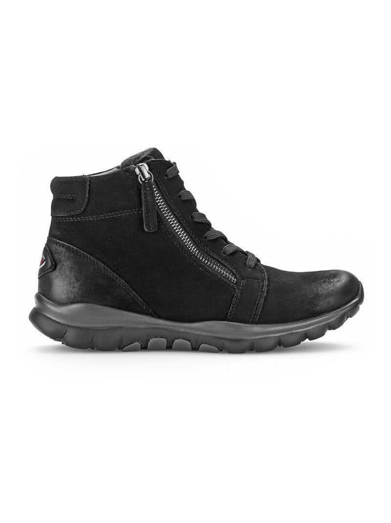 Baskets montantes  en cuir Noir - Kiabi