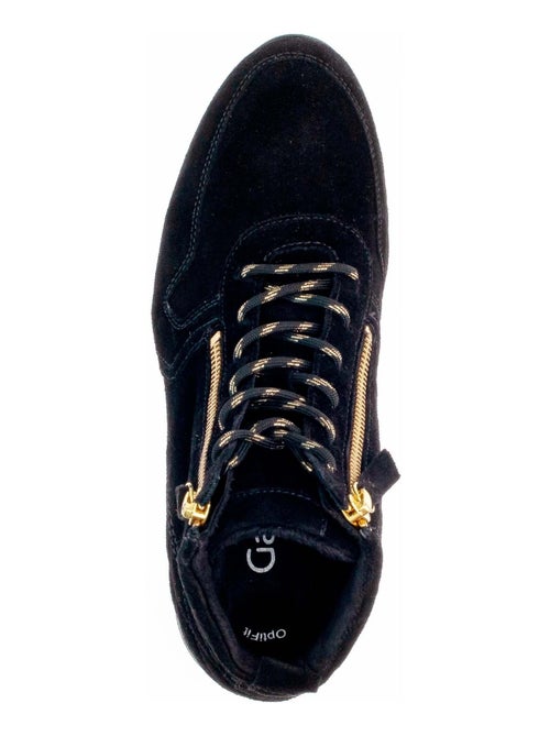 Baskets montantes  en cuir - Kiabi