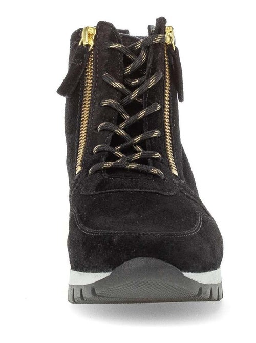 Baskets montantes  en cuir - Kiabi