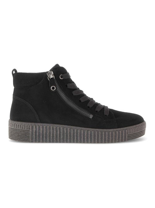 Baskets montantes  en cuir - Kiabi