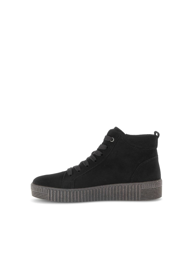 Baskets montantes  en cuir Noir - Kiabi