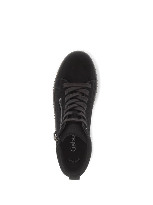 Baskets montantes  en cuir - Kiabi