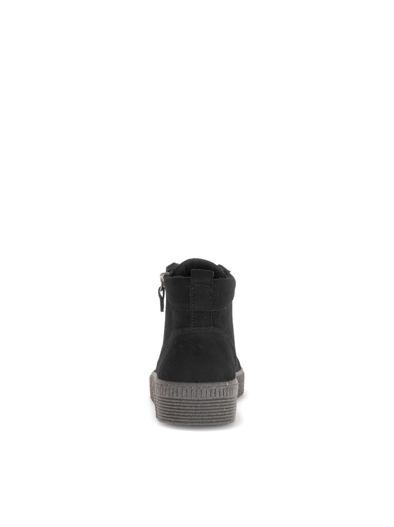 Baskets montantes  en cuir Noir - Kiabi