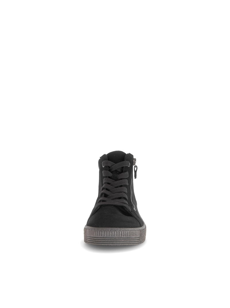 Baskets montantes  en cuir Noir - Kiabi