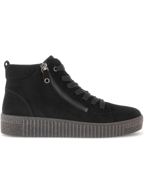 Baskets montantes  en cuir - Kiabi