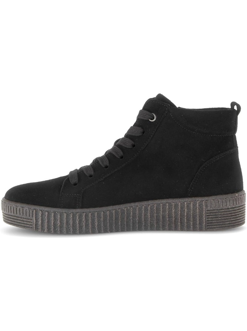 Baskets montantes  en cuir Noir Noir - Kiabi
