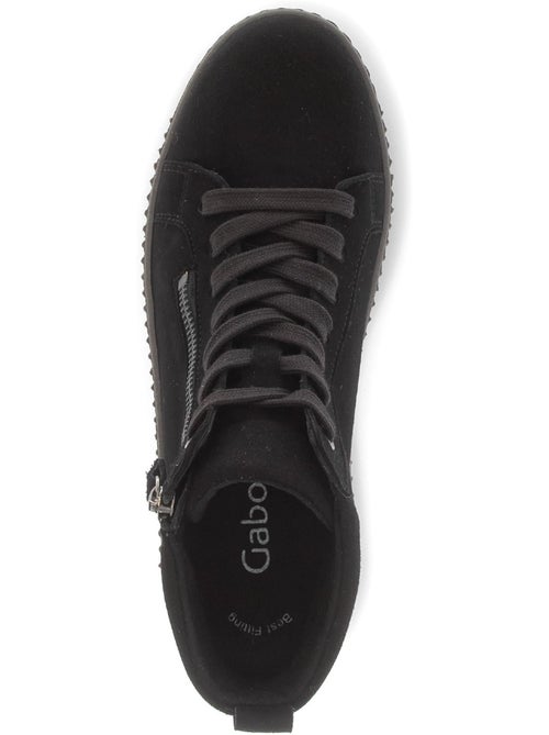 Baskets montantes  en cuir - Kiabi