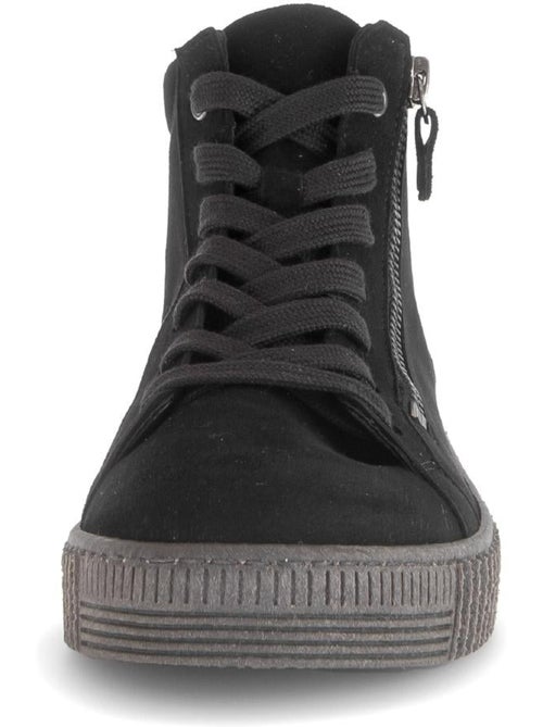 Baskets montantes  en cuir - Kiabi