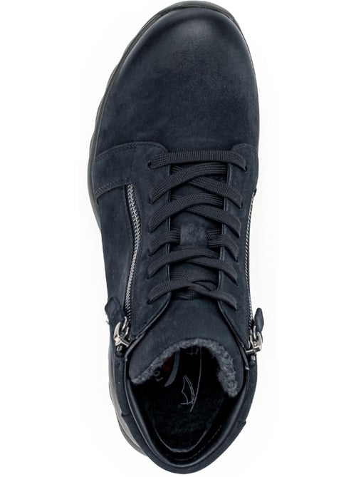 Baskets montantes en cuir nubuck - Kiabi Baskets montantes en cuir nubuck - Kiabi
