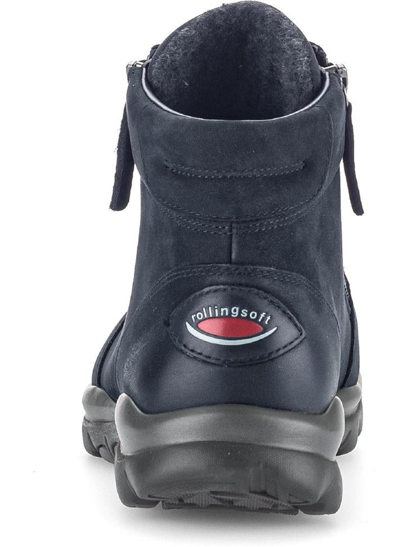 Baskets montantes  en cuir nubuck Bleu - Kiabi