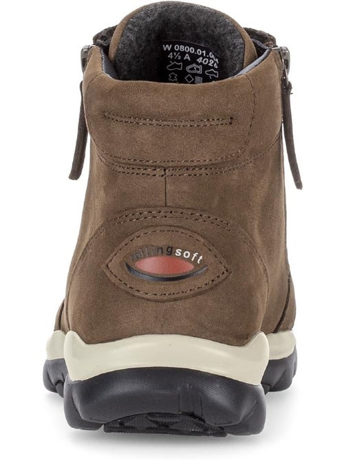 Baskets montantes en cuir nubuck - Kiabi Baskets montantes en cuir nubuck - Kiabi