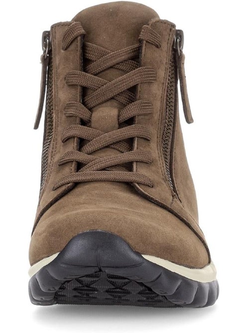Baskets montantes en cuir nubuck - Kiabi Baskets montantes en cuir nubuck - Kiabi