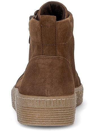 Baskets montantes en cuir velours