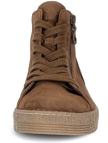 Baskets montantes en cuir velours