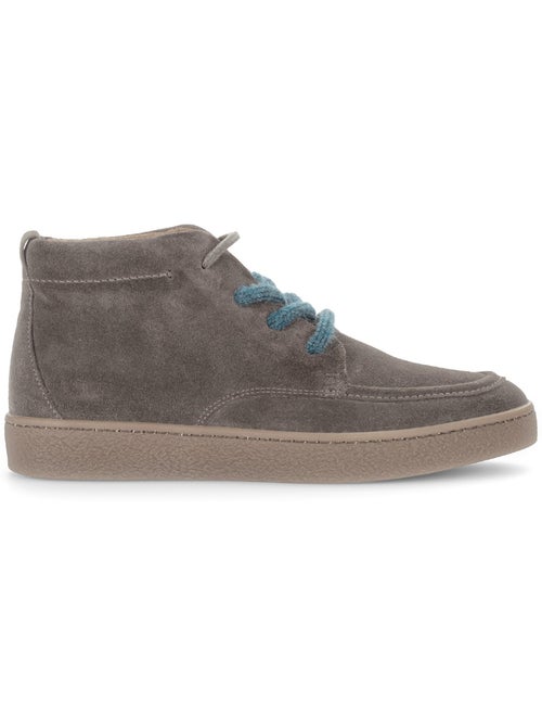 Baskets montantes en cuir velours - Kiabi Baskets montantes en cuir velours - Kiabi