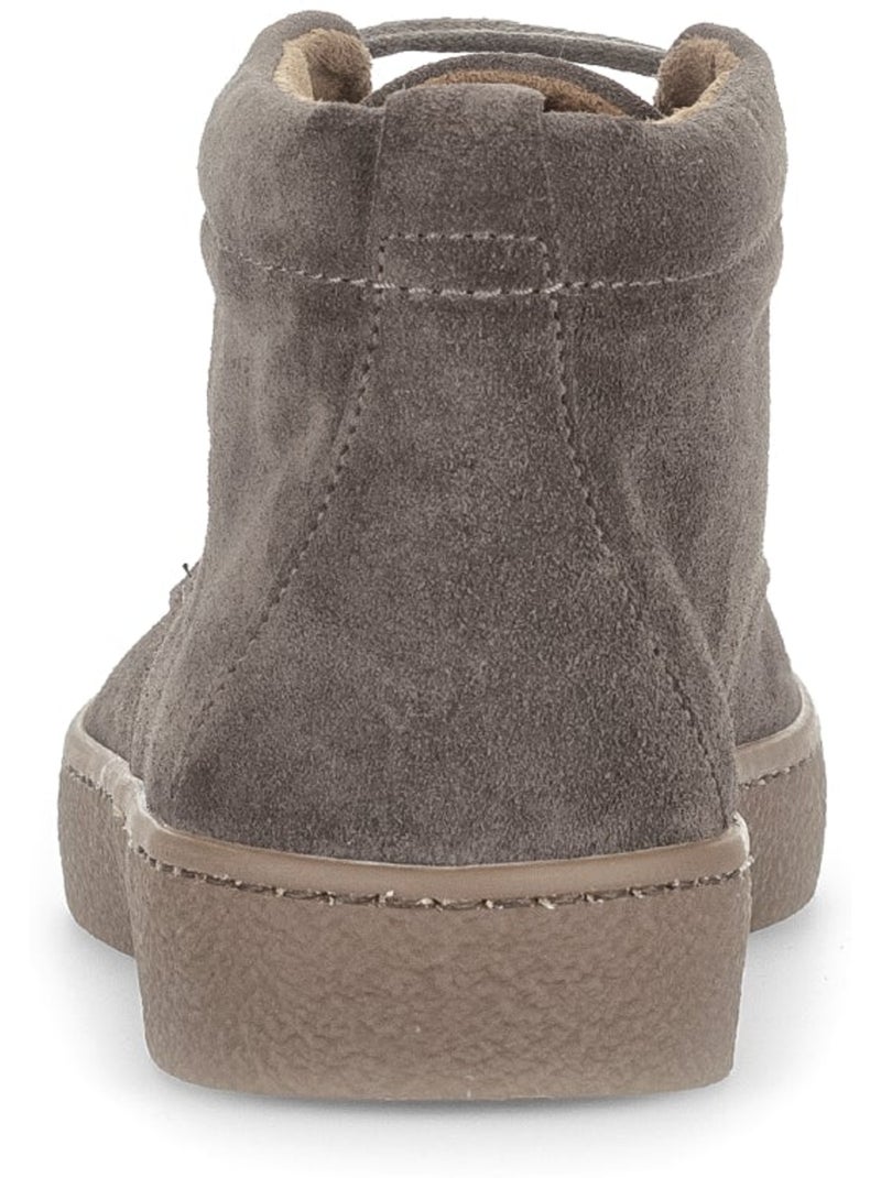 Baskets montantes  en cuir velours Marron - Kiabi