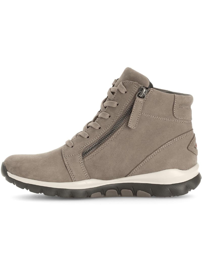 Baskets montantes  en daim Beige - Kiabi