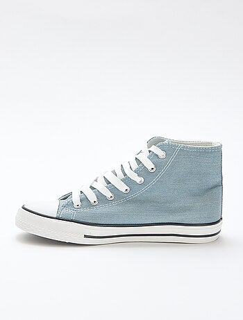 Baskets montantes en denim