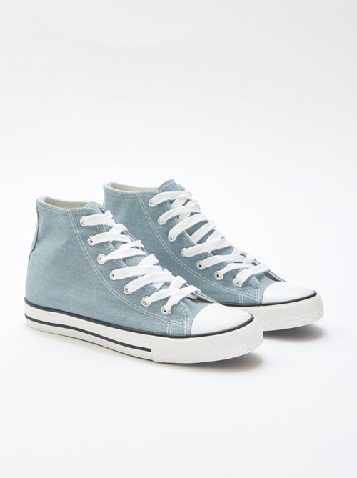 Baskets montantes en denim - Kiabi