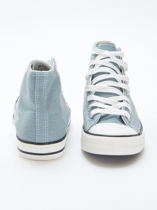 Baskets montantes en denim - Kiabi