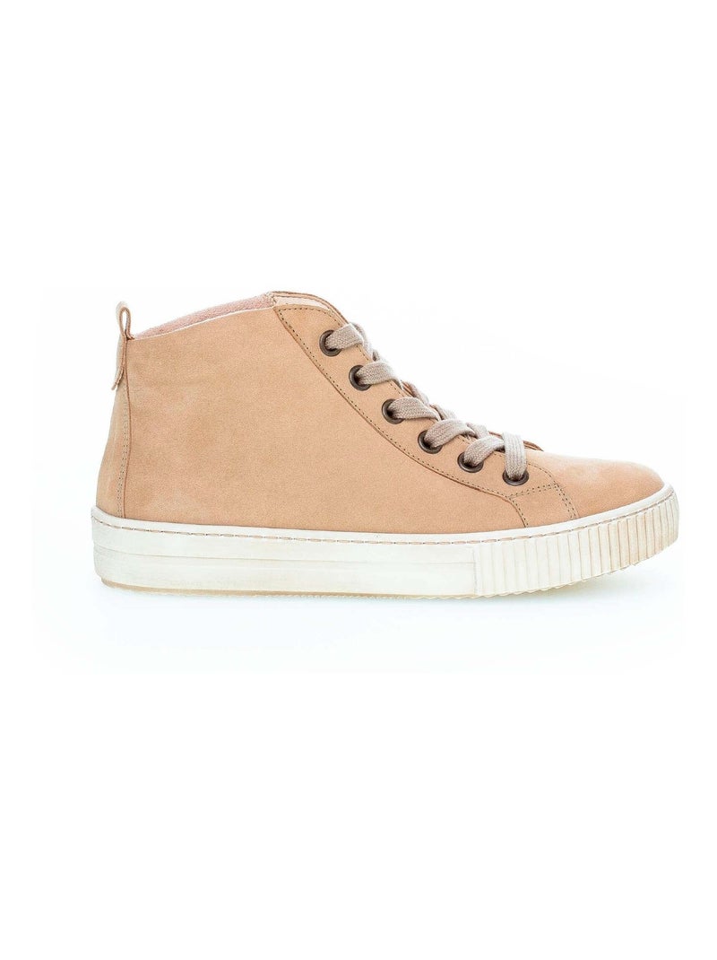 Baskets montantes  en nubuck Gabor Beige - Kiabi