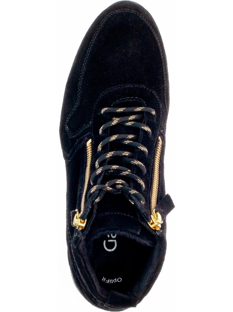 Baskets montantes  en nubuck Noir - Kiabi