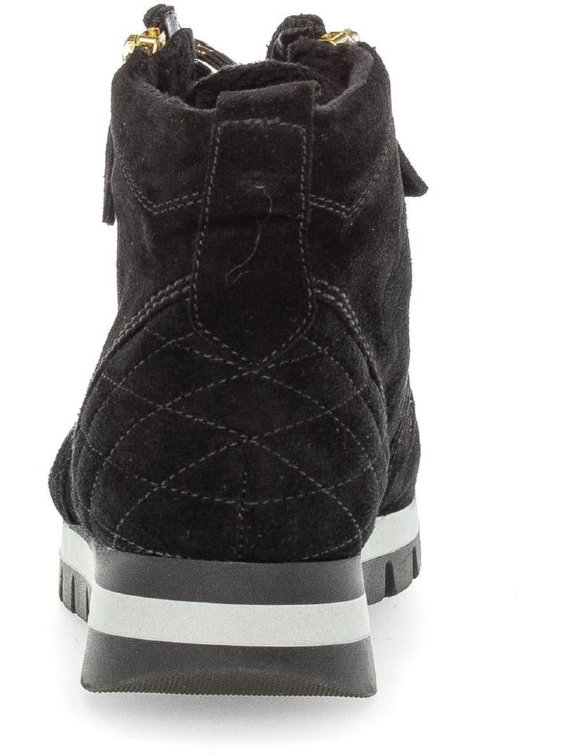Baskets montantes  en nubuck Noir - Kiabi