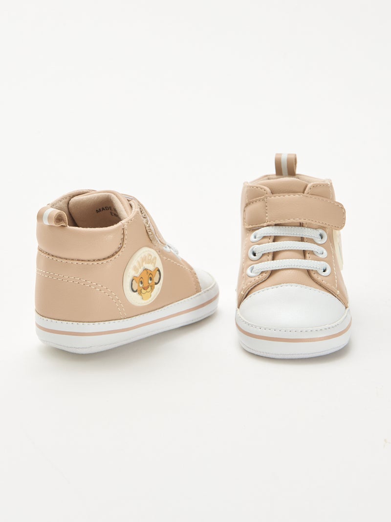 Baskets montantes en simili 'Le Roi Lion' Beige - Kiabi