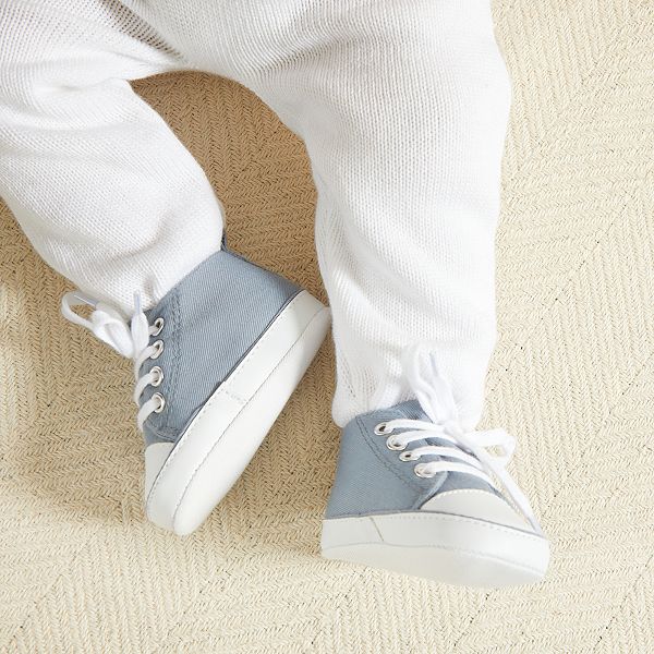 Baskets Montantes En Toile Bebe Garcon Bleu Kiabi 4 00